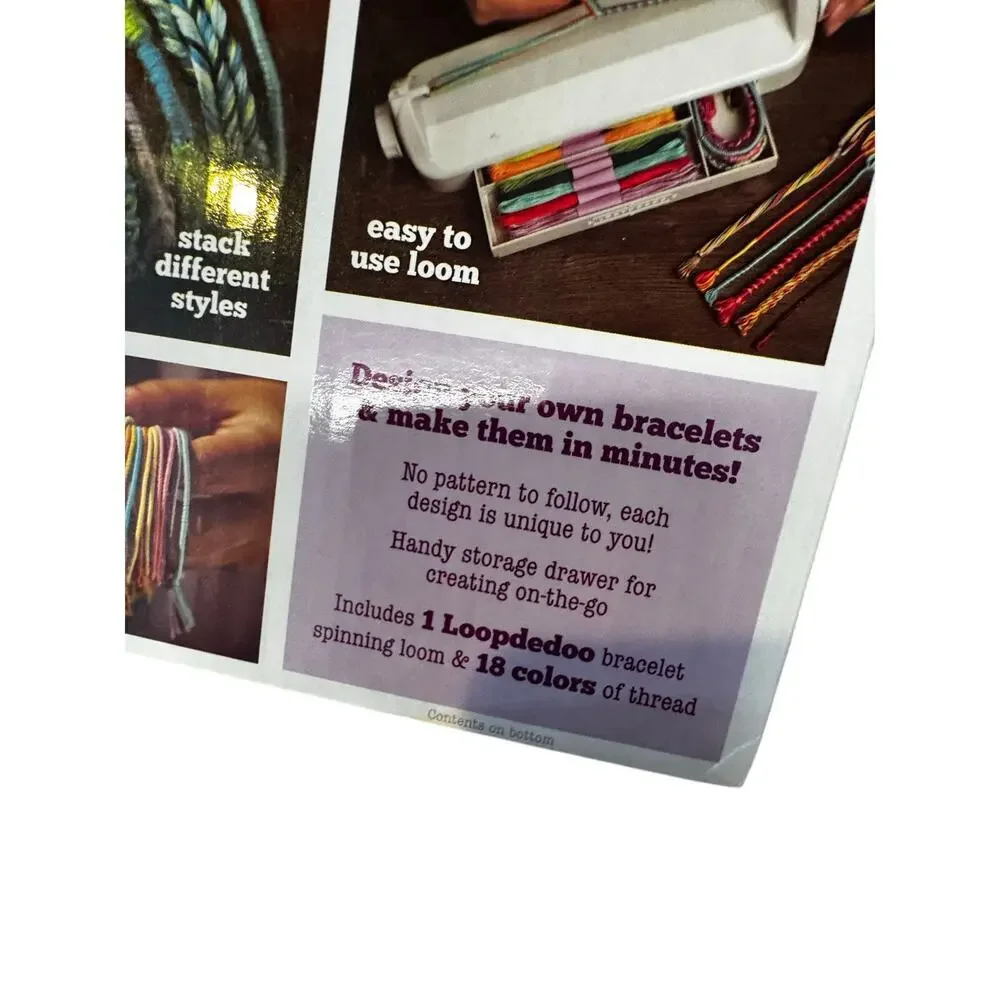 USED ONCE LOOPDEDOO SPINNING LOOM BRACELET MAKER KIT